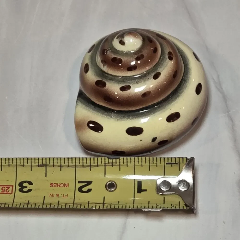 Vintage Japan Snail Shell Salt Pepper Shakers Ceramic Mid Century 50s